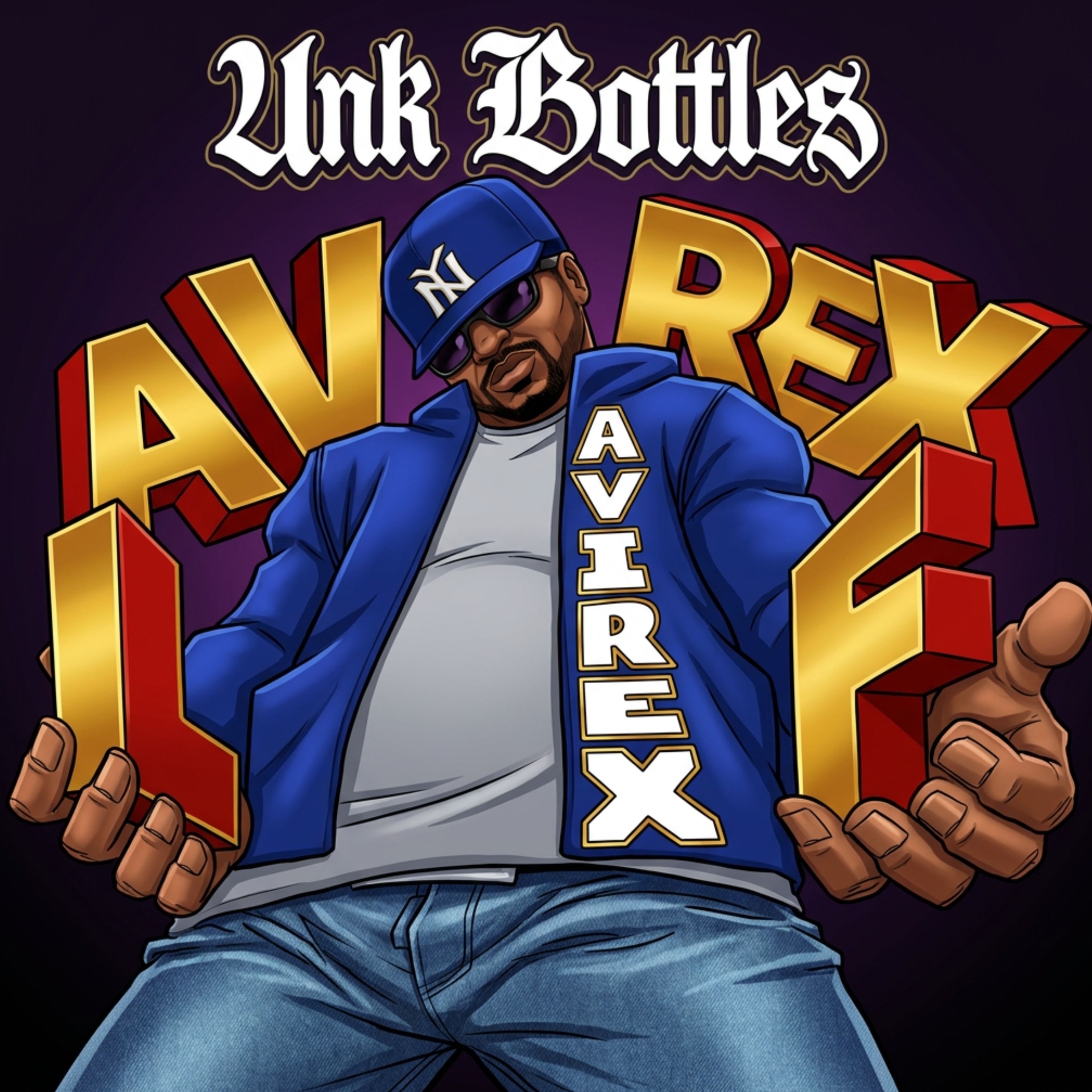 Avirex album cover by Unc Bottles